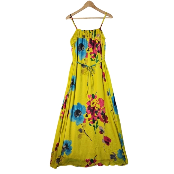OLD NAVY Yellow Floral LONG SUNDRESS! Size Medium - Picture 1 of 9